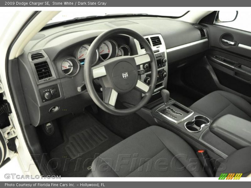 Stone White / Dark Slate Gray 2009 Dodge Charger SE