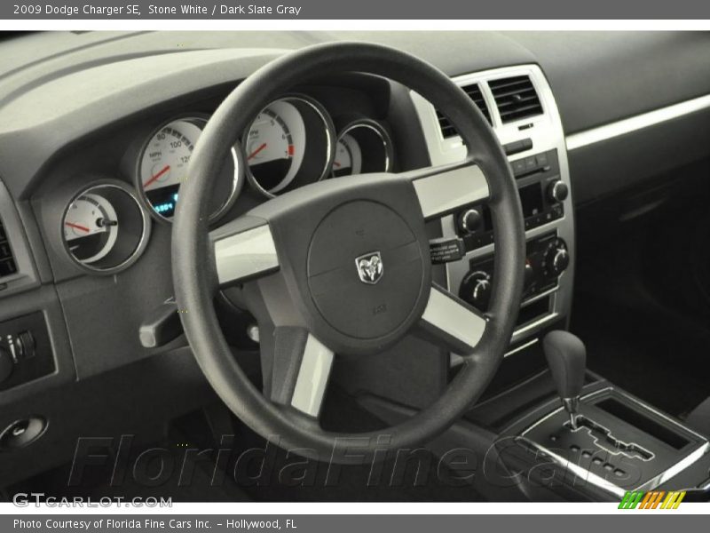 Stone White / Dark Slate Gray 2009 Dodge Charger SE