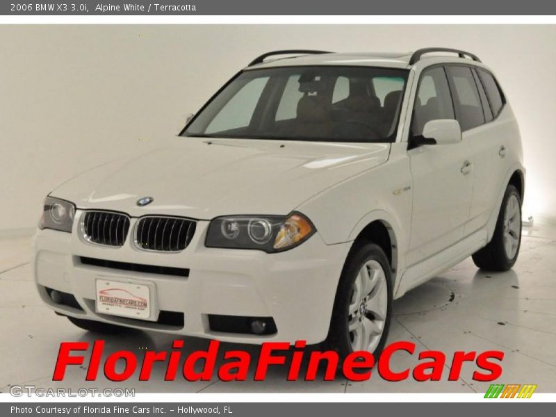 Alpine White / Terracotta 2006 BMW X3 3.0i