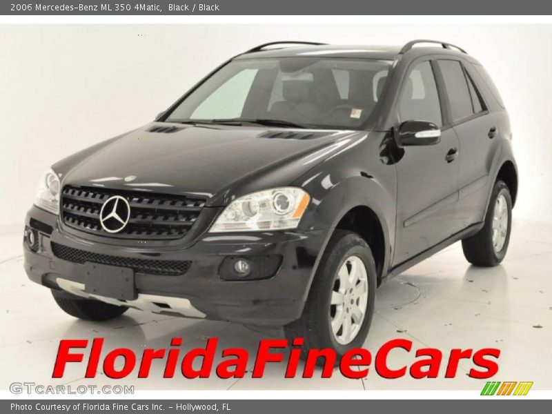 Black / Black 2006 Mercedes-Benz ML 350 4Matic