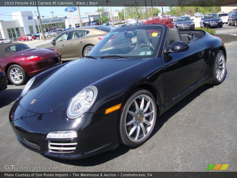 Black / Black 2010 Porsche 911 Carrera 4S Cabriolet