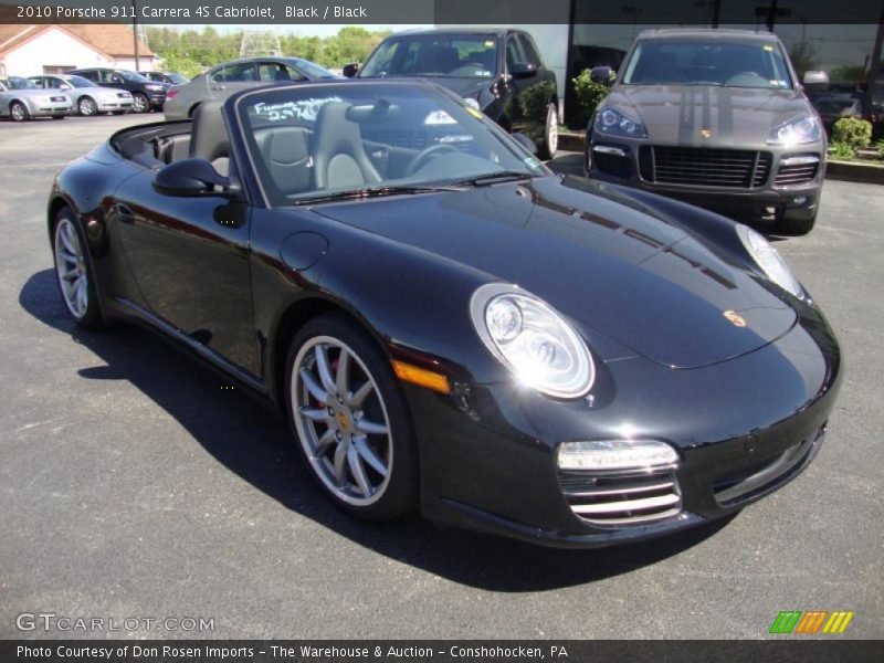 Black / Black 2010 Porsche 911 Carrera 4S Cabriolet
