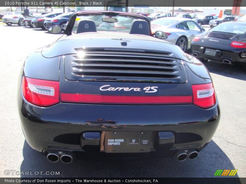 Black / Black 2010 Porsche 911 Carrera 4S Cabriolet