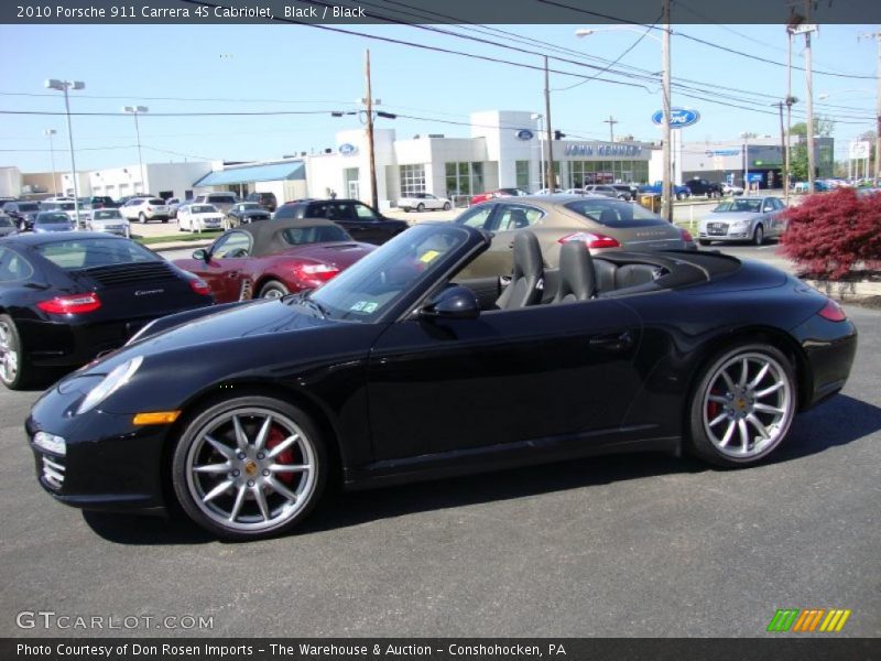 Black / Black 2010 Porsche 911 Carrera 4S Cabriolet