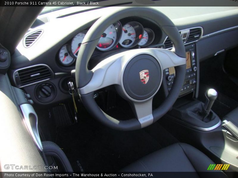 Black / Black 2010 Porsche 911 Carrera 4S Cabriolet