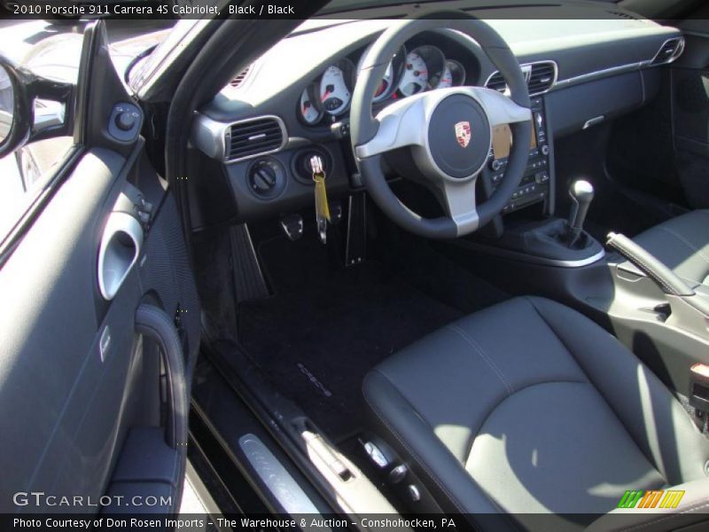 Black / Black 2010 Porsche 911 Carrera 4S Cabriolet