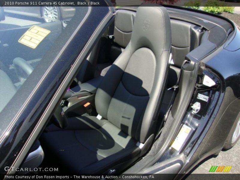 Black / Black 2010 Porsche 911 Carrera 4S Cabriolet