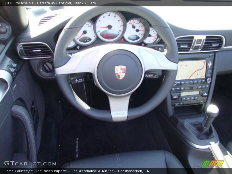 Black / Black 2010 Porsche 911 Carrera 4S Cabriolet
