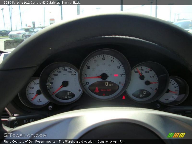 Black / Black 2010 Porsche 911 Carrera 4S Cabriolet