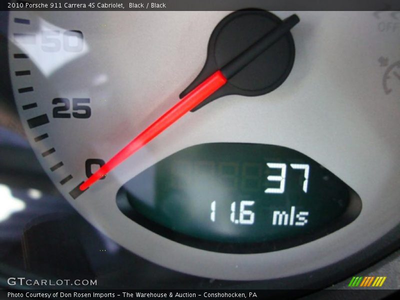 Black / Black 2010 Porsche 911 Carrera 4S Cabriolet