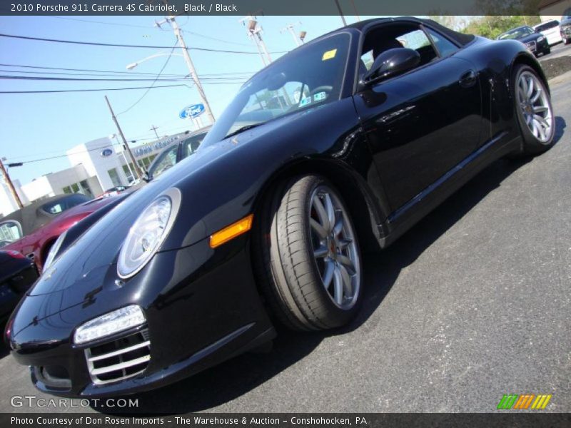 Black / Black 2010 Porsche 911 Carrera 4S Cabriolet
