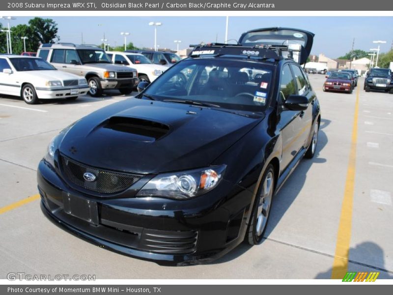 Obsidian Black Pearl / Carbon Black/Graphite Gray Alcantara 2008 Subaru Impreza WRX STi