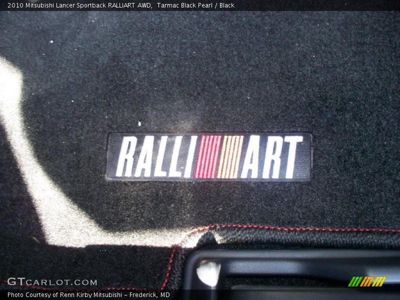 Tarmac Black Pearl / Black 2010 Mitsubishi Lancer Sportback RALLIART AWD