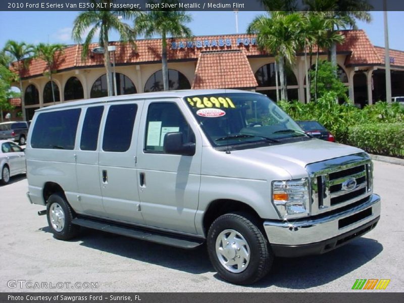 Ingot Silver Metallic / Medium Flint 2010 Ford E Series Van E350 XLT Passenger