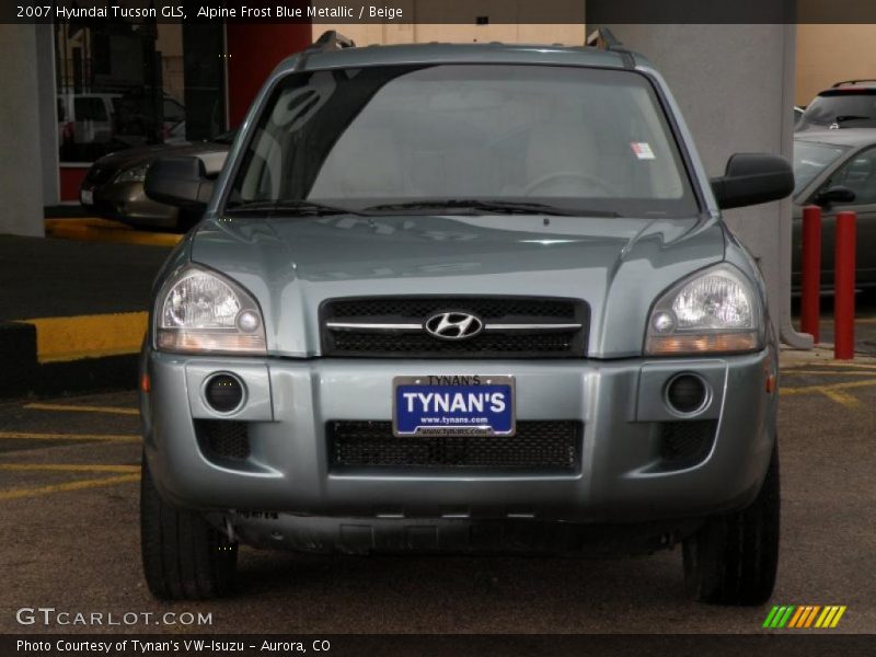 Alpine Frost Blue Metallic / Beige 2007 Hyundai Tucson GLS