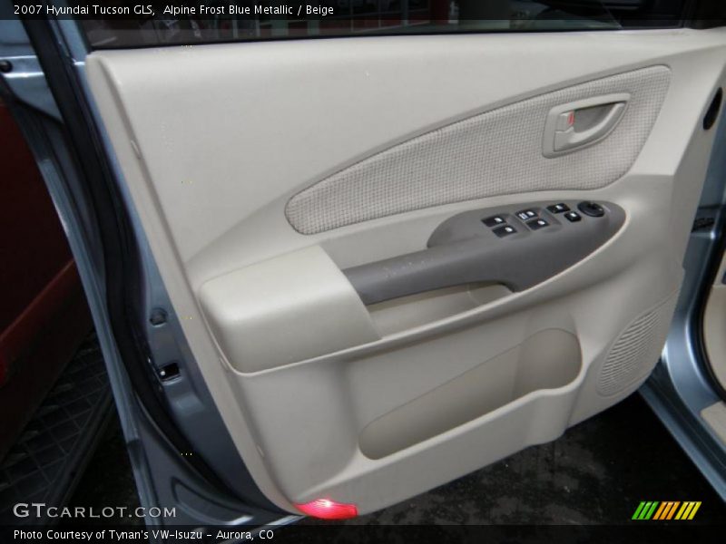 Alpine Frost Blue Metallic / Beige 2007 Hyundai Tucson GLS