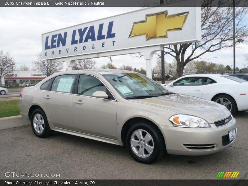 Gold Mist Metallic / Neutral 2009 Chevrolet Impala LT