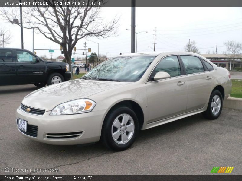 Gold Mist Metallic / Neutral 2009 Chevrolet Impala LT