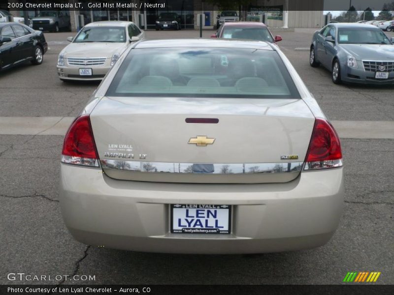 Gold Mist Metallic / Neutral 2009 Chevrolet Impala LT