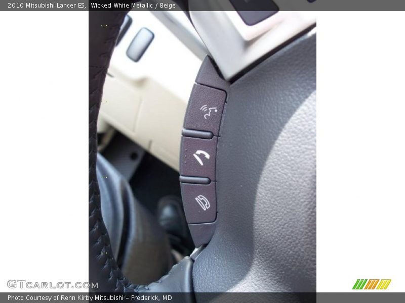 Wicked White Metallic / Beige 2010 Mitsubishi Lancer ES