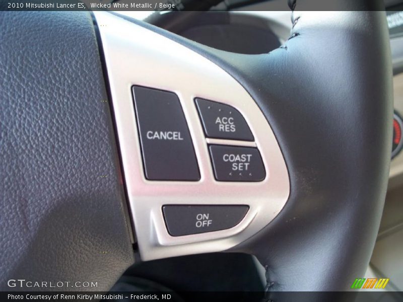 Wicked White Metallic / Beige 2010 Mitsubishi Lancer ES