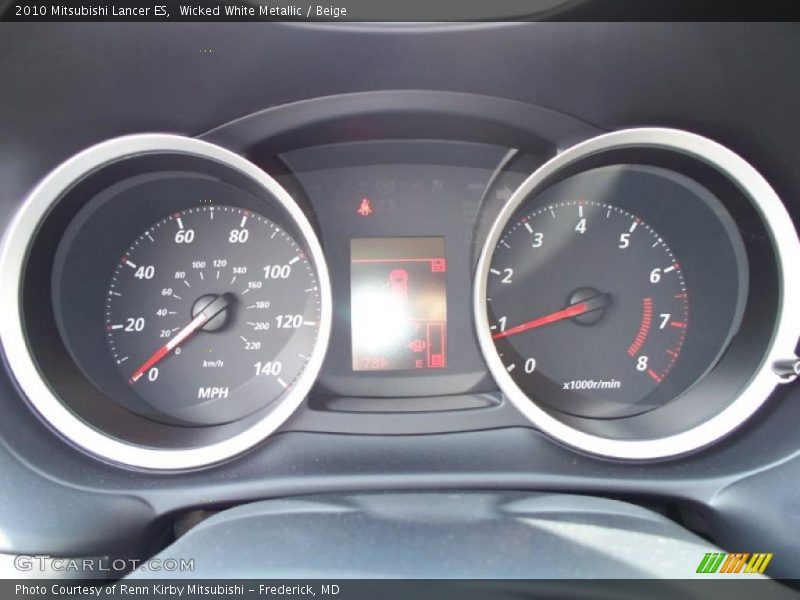 Wicked White Metallic / Beige 2010 Mitsubishi Lancer ES