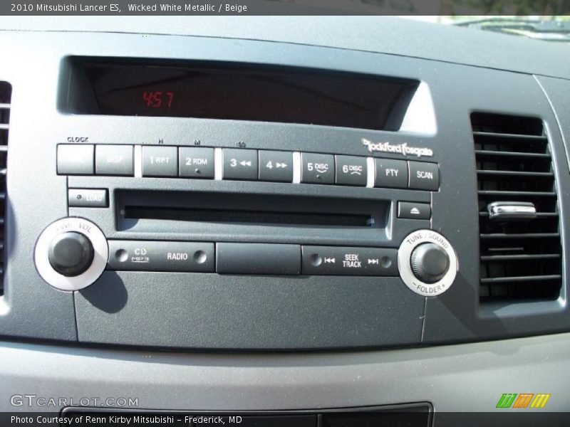 Wicked White Metallic / Beige 2010 Mitsubishi Lancer ES