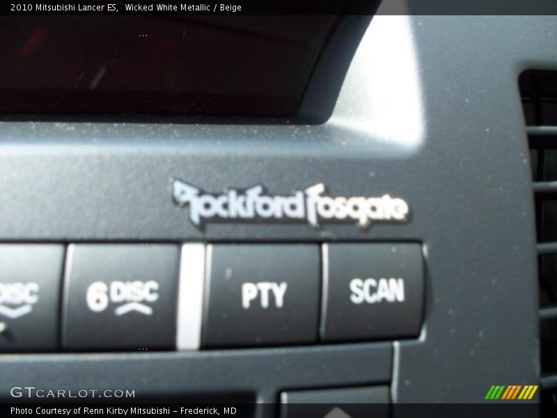 Wicked White Metallic / Beige 2010 Mitsubishi Lancer ES