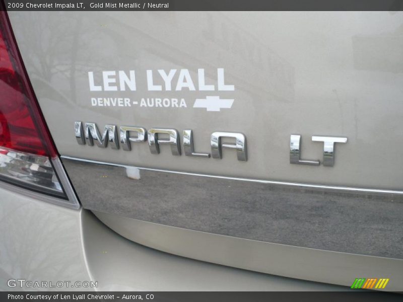 Gold Mist Metallic / Neutral 2009 Chevrolet Impala LT