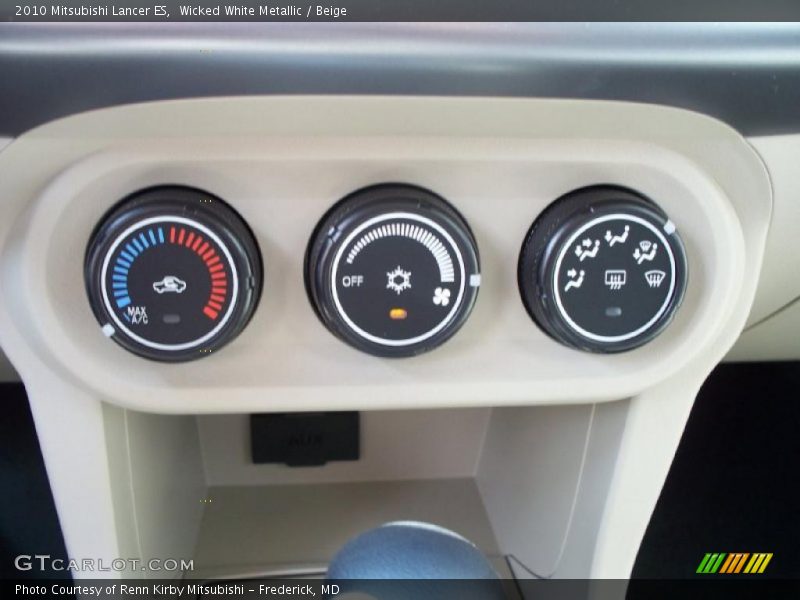 Wicked White Metallic / Beige 2010 Mitsubishi Lancer ES