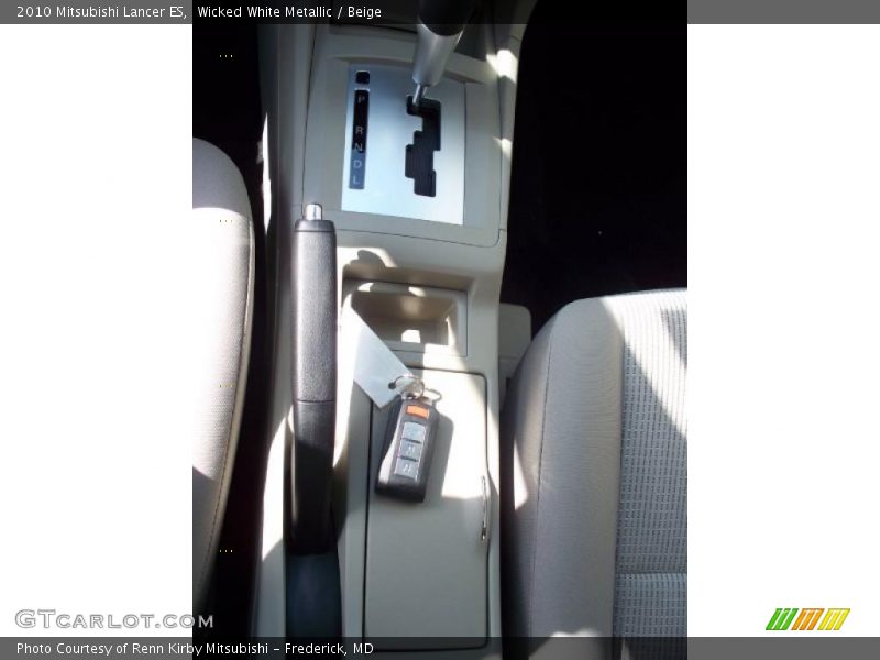 Wicked White Metallic / Beige 2010 Mitsubishi Lancer ES