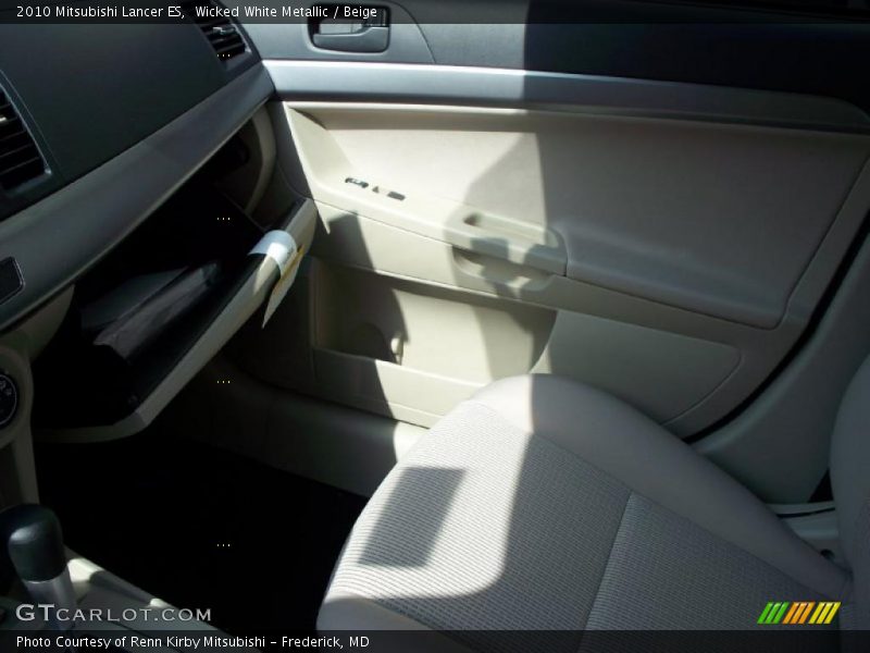 Wicked White Metallic / Beige 2010 Mitsubishi Lancer ES