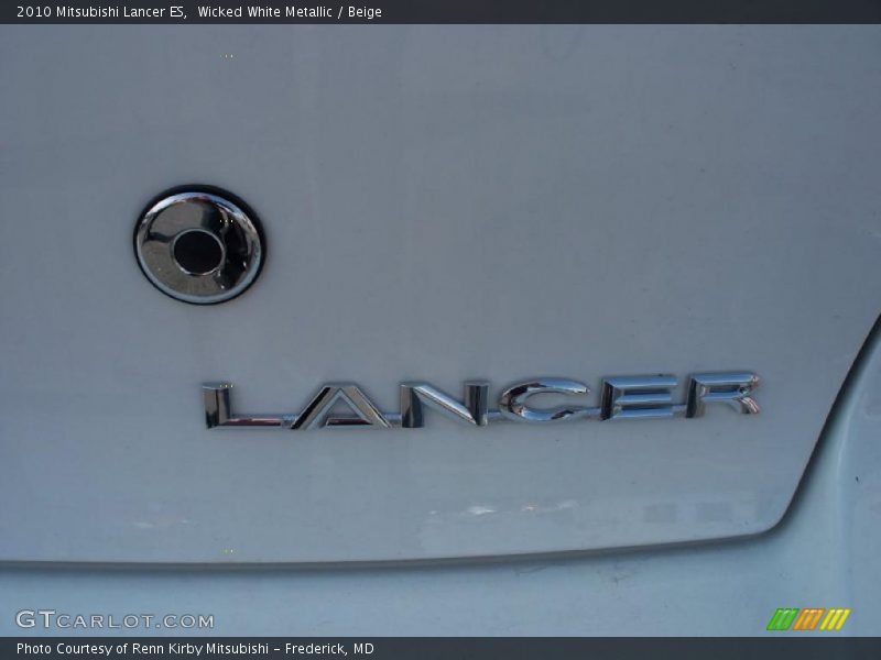 Wicked White Metallic / Beige 2010 Mitsubishi Lancer ES