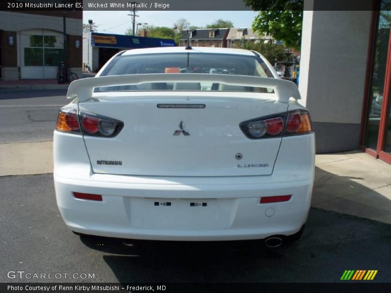 Wicked White Metallic / Beige 2010 Mitsubishi Lancer ES