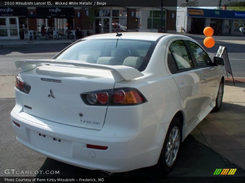 Wicked White Metallic / Beige 2010 Mitsubishi Lancer ES