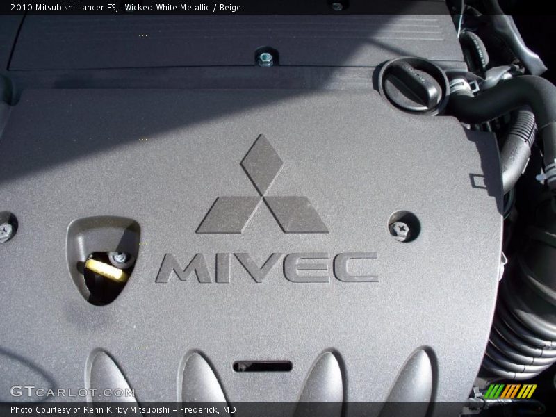 Wicked White Metallic / Beige 2010 Mitsubishi Lancer ES