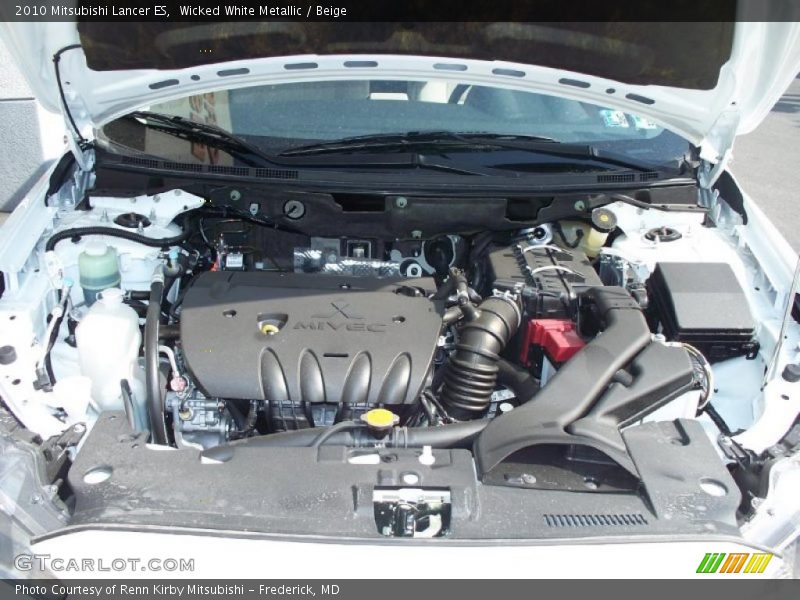 Wicked White Metallic / Beige 2010 Mitsubishi Lancer ES