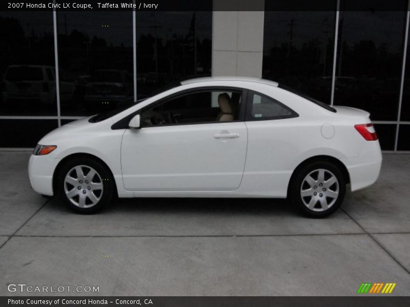 Taffeta White / Ivory 2007 Honda Civic LX Coupe