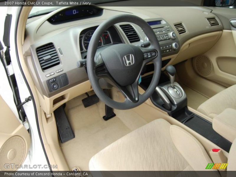 Taffeta White / Ivory 2007 Honda Civic LX Coupe