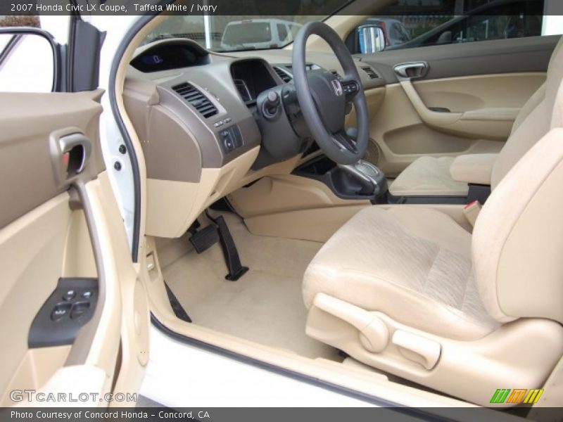 Taffeta White / Ivory 2007 Honda Civic LX Coupe