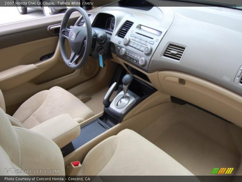 Taffeta White / Ivory 2007 Honda Civic LX Coupe