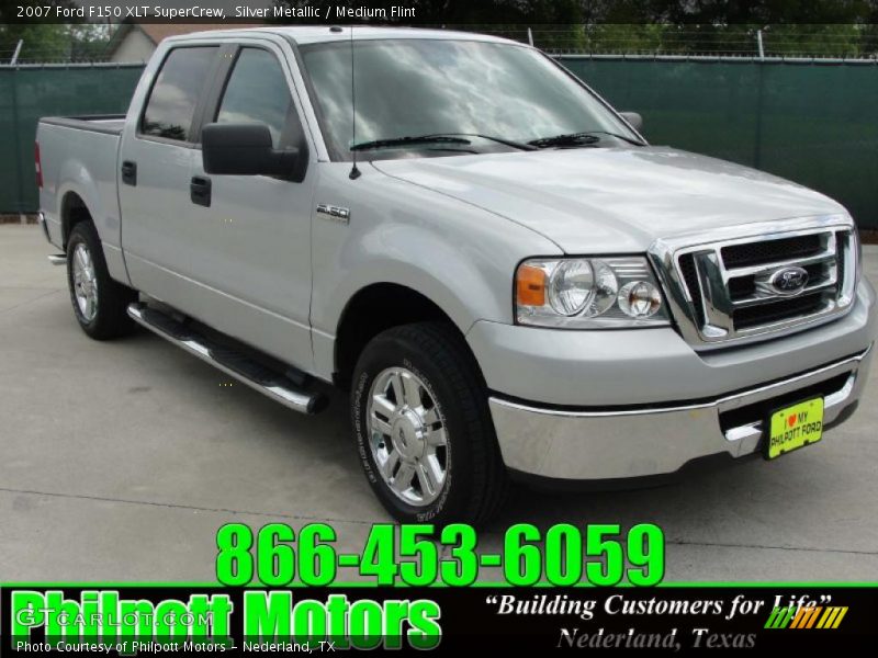 Silver Metallic / Medium Flint 2007 Ford F150 XLT SuperCrew