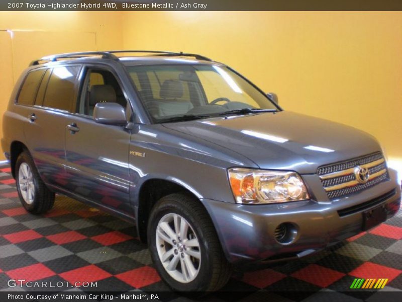 Bluestone Metallic / Ash Gray 2007 Toyota Highlander Hybrid 4WD