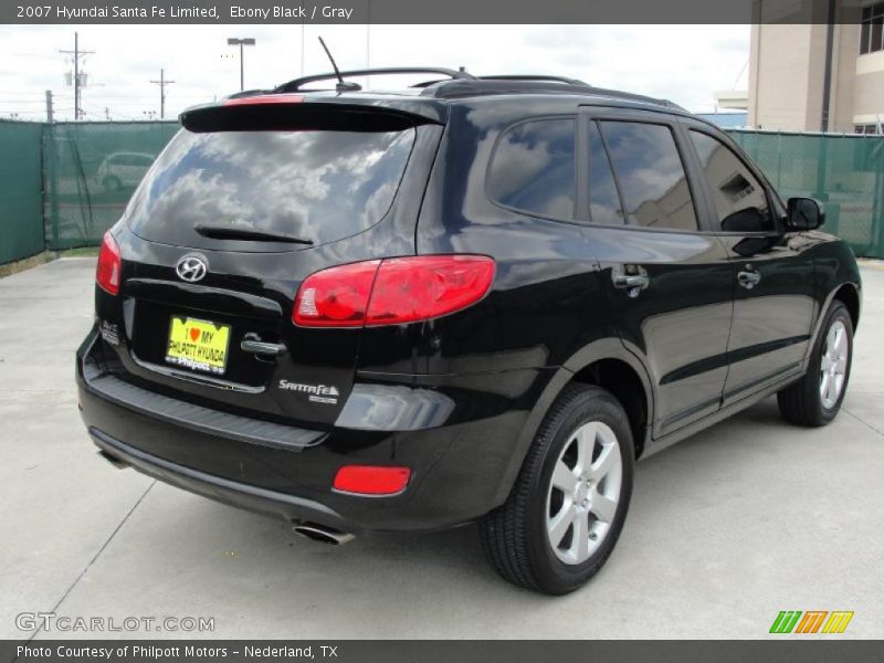 Ebony Black / Gray 2007 Hyundai Santa Fe Limited