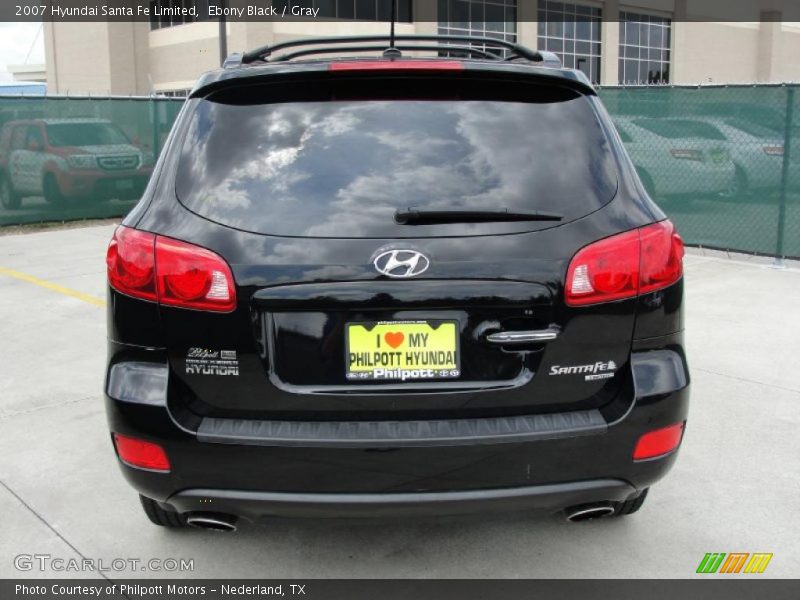 Ebony Black / Gray 2007 Hyundai Santa Fe Limited