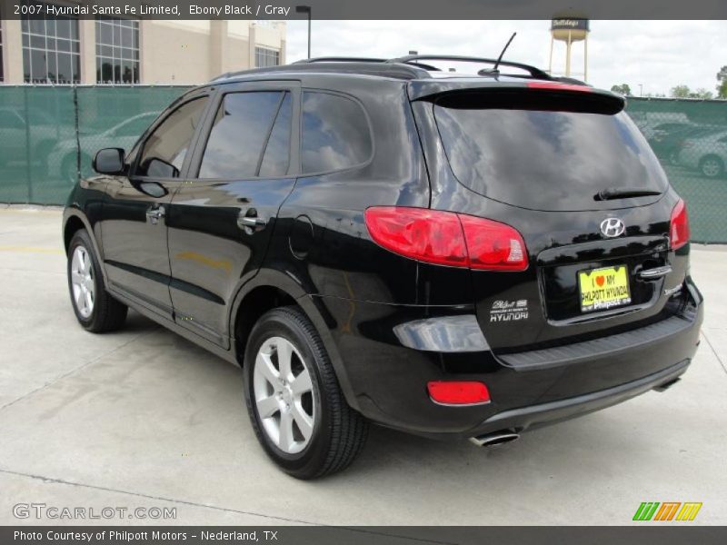 Ebony Black / Gray 2007 Hyundai Santa Fe Limited