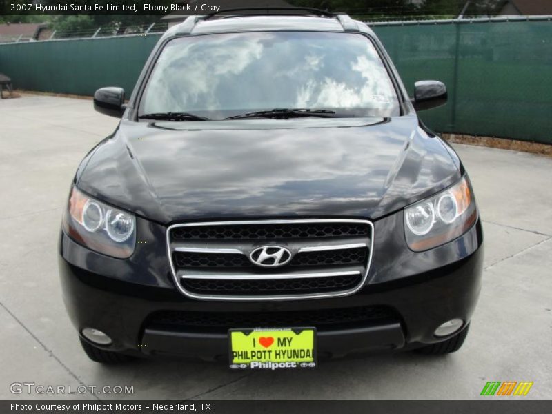 Ebony Black / Gray 2007 Hyundai Santa Fe Limited