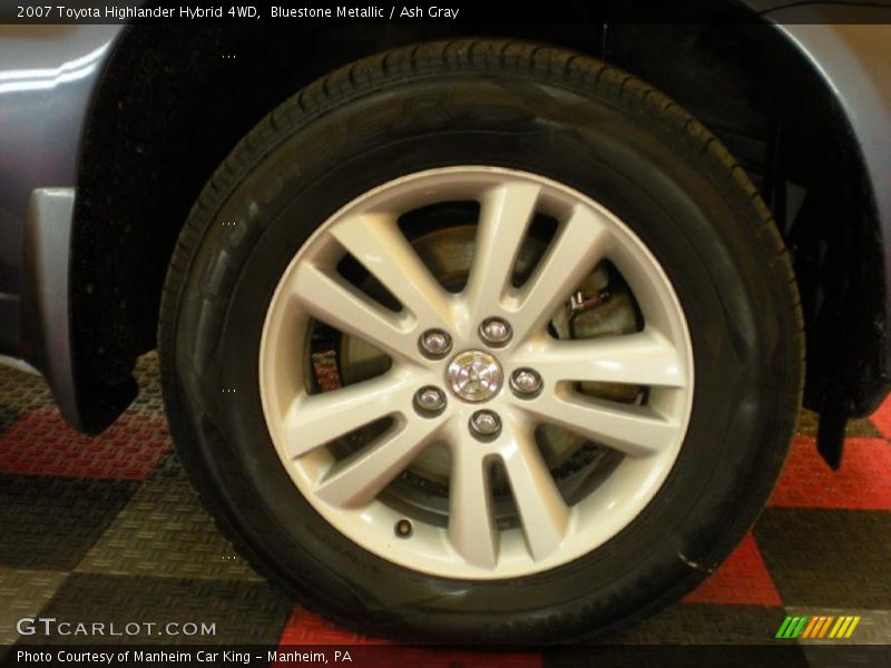 Bluestone Metallic / Ash Gray 2007 Toyota Highlander Hybrid 4WD