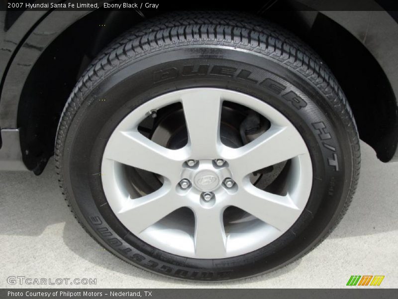 Ebony Black / Gray 2007 Hyundai Santa Fe Limited