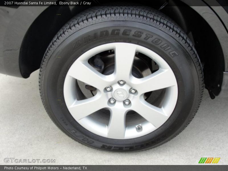 Ebony Black / Gray 2007 Hyundai Santa Fe Limited